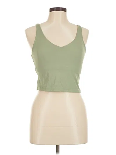 Pre-owned Unbranded Tank Top Green Halter Neckline Tops