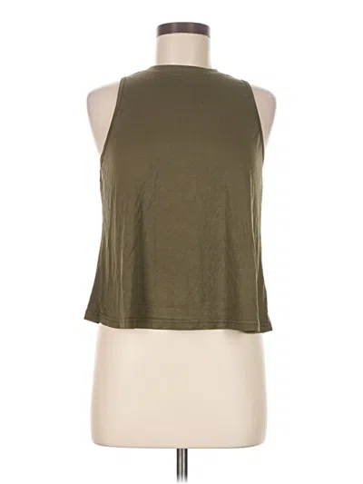 Pre-owned Unbranded Tank Top Green Halter Neckline Tops