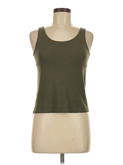 Pre-owned Unbranded Tank Top Green Halter Neckline Tops