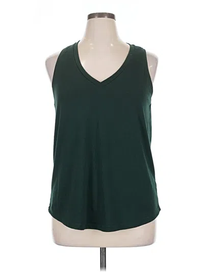 Pre-owned Unbranded Tank Top Green Halter Neckline Tops