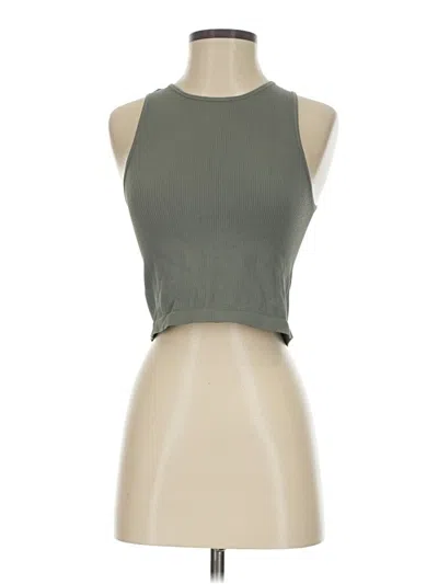 Pre-owned Unbranded Tank Top Green Halter Neckline Tops