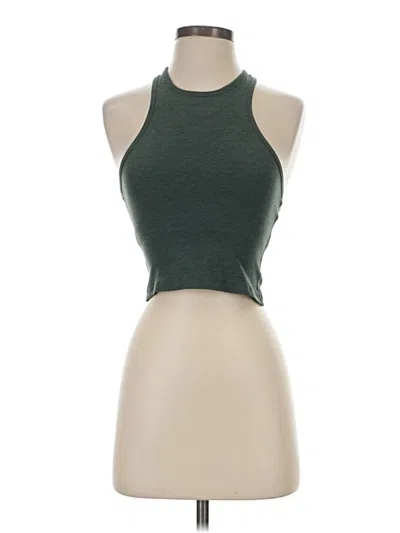 Pre-owned Unbranded Tank Top Green Halter Neckline Tops