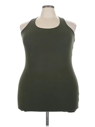 Pre-owned Unbranded Tank Top Green Halter Neckline Tops
