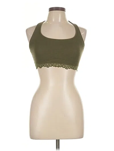 Pre-owned Unbranded Tank Top Green Halter Neckline Tops