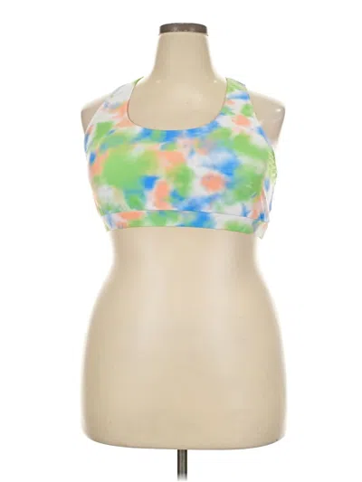 Pre-owned Unbranded Tank Top Green Halter Neckline Tops