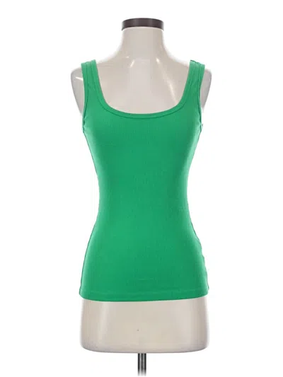 Pre-owned Unbranded Tank Top Green Square Neckline Tops
