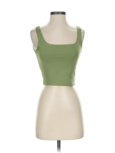 Pre-owned Unbranded Tank Top Green Strapless Neckline Tops