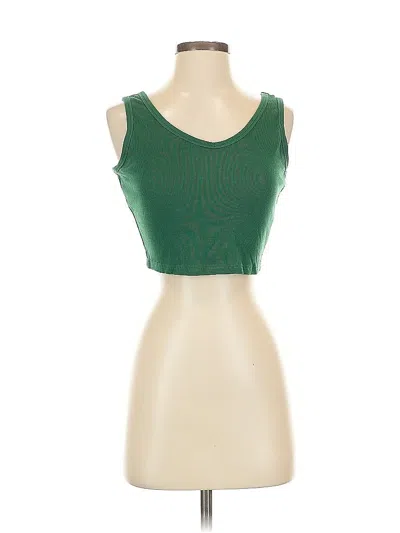 Pre-owned Unbranded Tank Top Green Strapless Neckline Tops