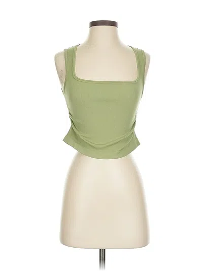 Pre-owned Unbranded Tank Top Green Strapless Neckline Tops