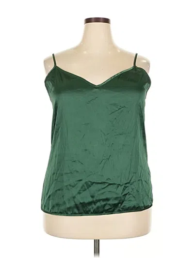 Pre-owned Unbranded Tank Top Green Strapless Neckline Tops
