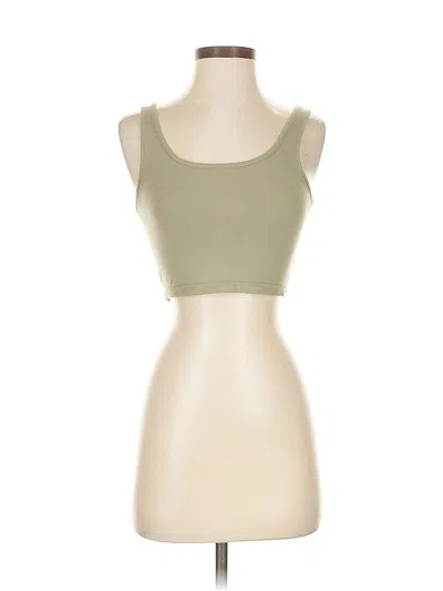 Pre-owned Unbranded Tank Top Green Strapless Neckline Tops
