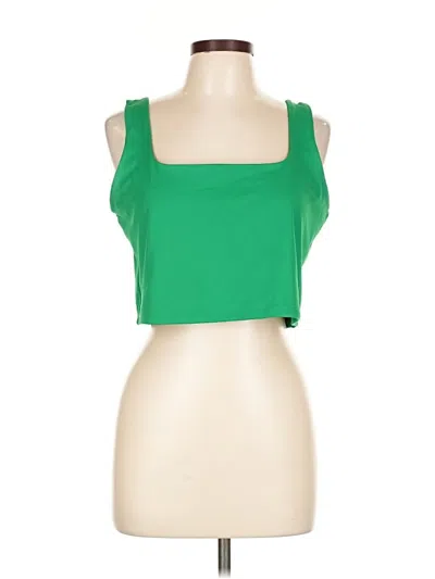 Pre-owned Unbranded Tank Top Green Strapless Neckline Tops
