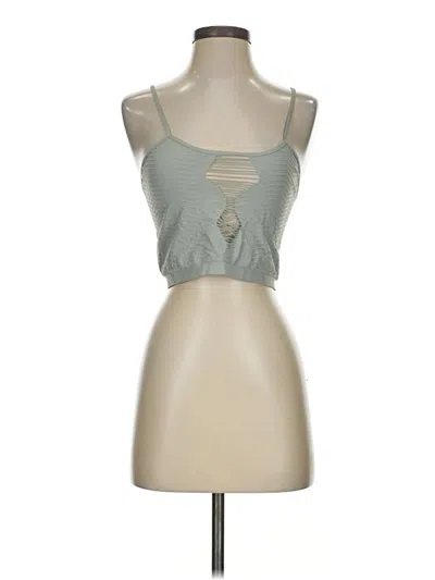 Pre-owned Unbranded Tank Top Green Strapless Neckline Tops
