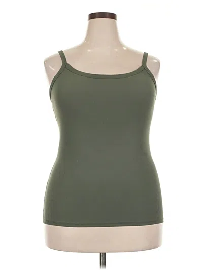 Pre-owned Unbranded Tank Top Green Strapless Neckline Tops