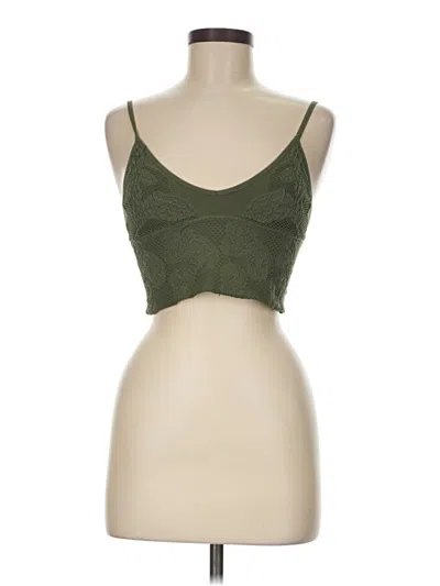 Pre-owned Unbranded Tank Top Green Strapless Neckline Tops