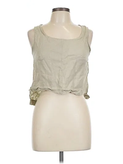 Pre-owned Unbranded Tank Top Green Strapless Neckline Tops