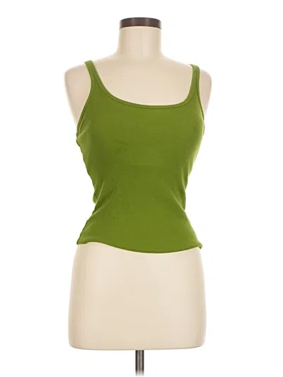 Pre-owned Unbranded Tank Top Green Strapless Neckline Tops