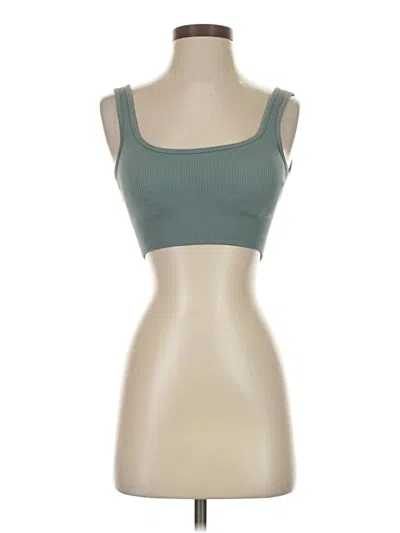 Pre-owned Unbranded Tank Top Green Strapless Neckline Tops