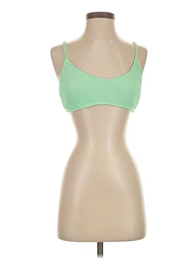 Pre-owned Unbranded Tank Top Green Strapless Neckline Tops