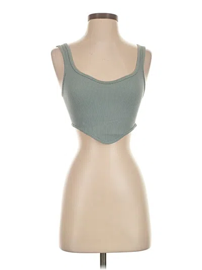 Pre-owned Unbranded Tank Top Green Strapless Neckline Tops