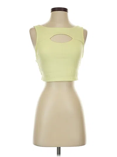 Pre-owned Unbranded Tank Top Green Strapless Neckline Tops