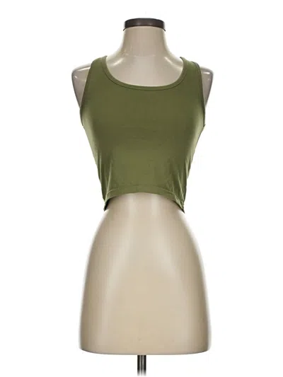 Pre-owned Unbranded Tank Top Green Strapless Neckline Tops