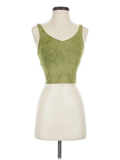 Pre-owned Unbranded Tank Top Green Strapless Neckline Tops