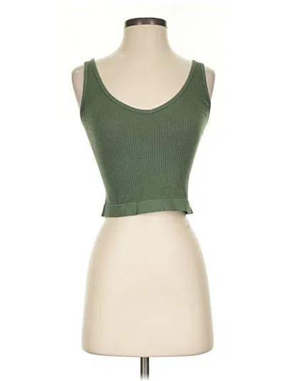 Pre-owned Unbranded Tank Top Green Strapless Neckline Tops