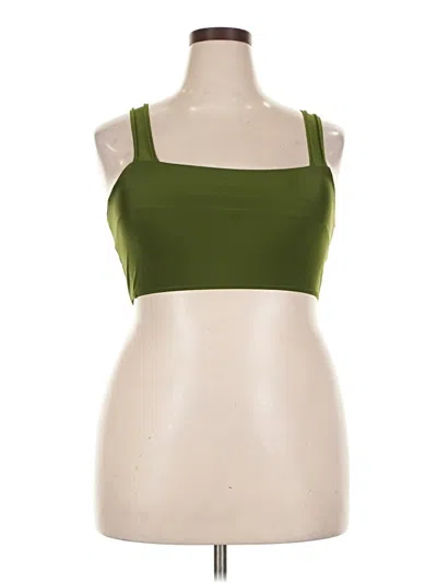 Pre-owned Unbranded Tank Top Green Strapless Neckline Tops