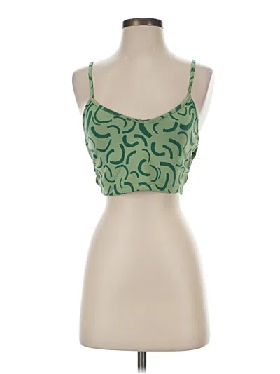 Pre-owned Unbranded Tank Top Green Strapless Neckline Tops