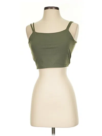 Pre-owned Unbranded Tank Top Green Strapless Neckline Tops