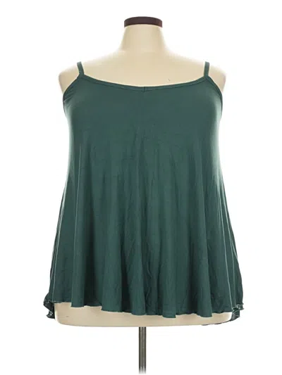 Pre-owned Unbranded Tank Top Green Strapless Neckline Tops