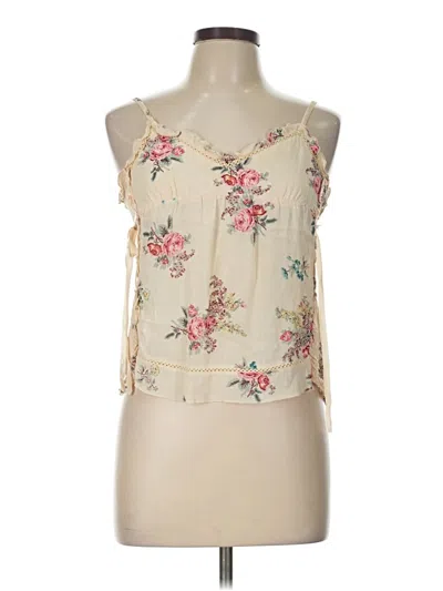 Pre-owned Unbranded Tank Top Ivory Halter Neckline Tops