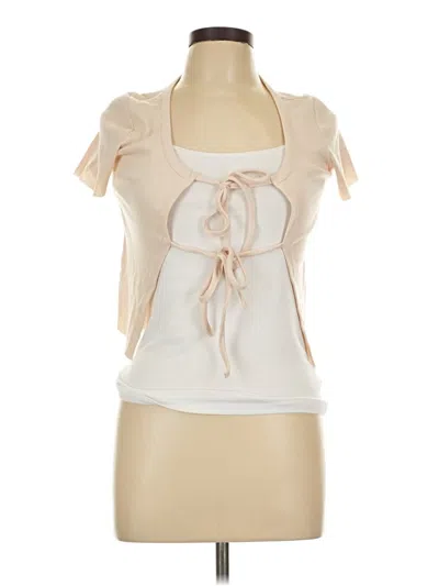 Pre-owned Unbranded Tank Top Ivory Halter Neckline Tops