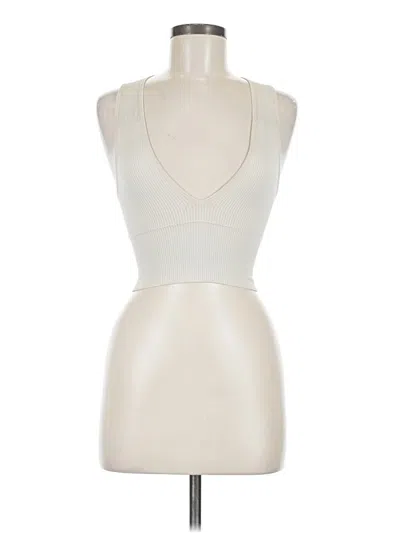 Pre-owned Unbranded Tank Top Ivory Halter Neckline Tops