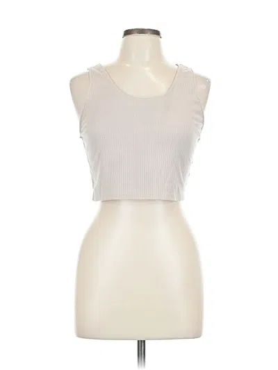 Pre-owned Unbranded Tank Top Ivory Halter Neckline Tops In White