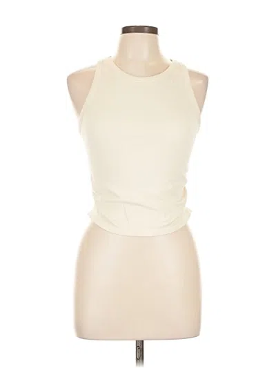 Pre-owned Unbranded Tank Top Ivory Halter Neckline Tops In White