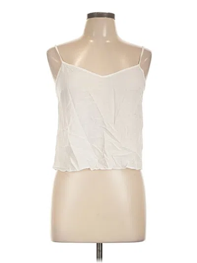 Pre-owned Unbranded Tank Top Ivory Halter Neckline Tops In White