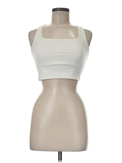Pre-owned Unbranded Tank Top Ivory Halter Neckline Tops In White