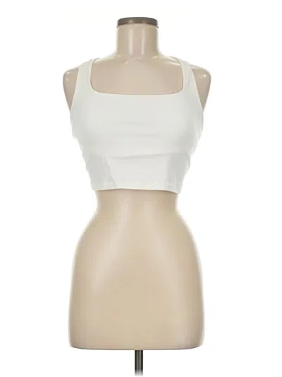 Pre-owned Unbranded Tank Top Ivory Halter Neckline Tops In White