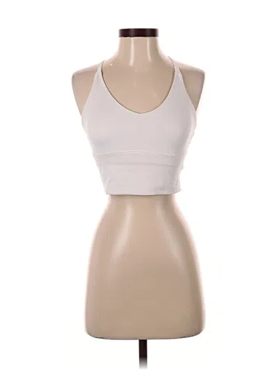 Pre-owned Unbranded Tank Top Ivory Halter Neckline Tops In White