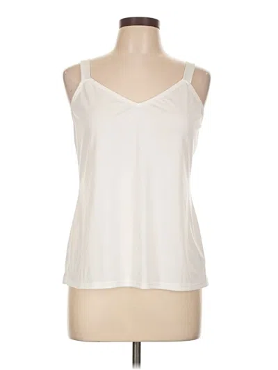 Pre-owned Unbranded Tank Top Ivory Halter Neckline Tops In White
