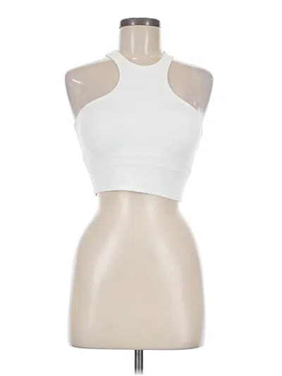 Pre-owned Unbranded Tank Top Ivory Halter Neckline Tops In White