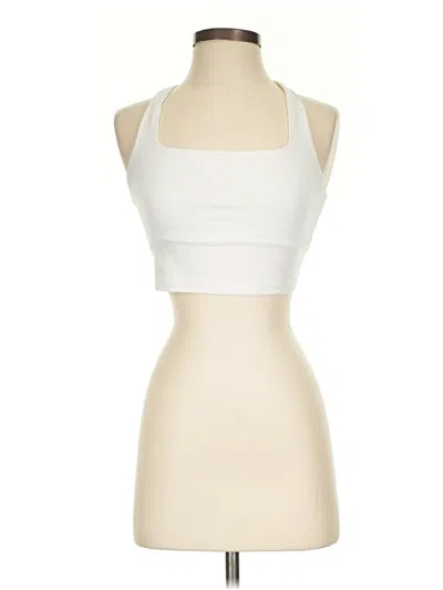 Pre-owned Unbranded Tank Top Ivory Halter Neckline Tops In White