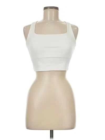 Pre-owned Unbranded Tank Top Ivory Halter Neckline Tops In White
