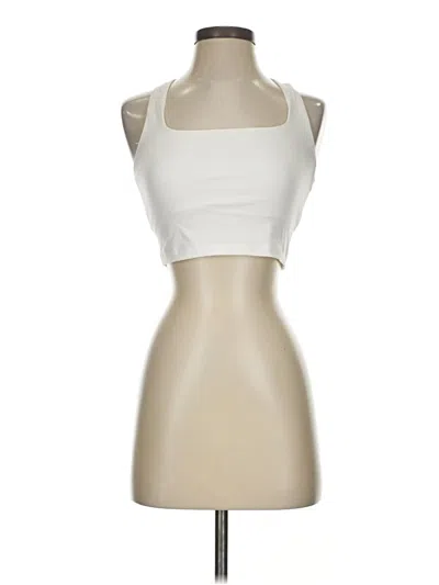 Pre-owned Unbranded Tank Top Ivory Halter Neckline Tops In White