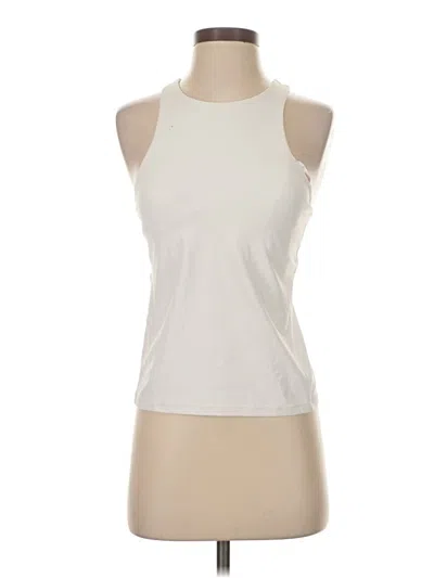 Pre-owned Unbranded Tank Top Ivory Halter Neckline Tops In White