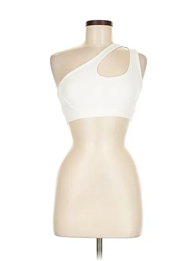Pre-owned Unbranded Tank Top Ivory One Shoulder Neckline Tops In White