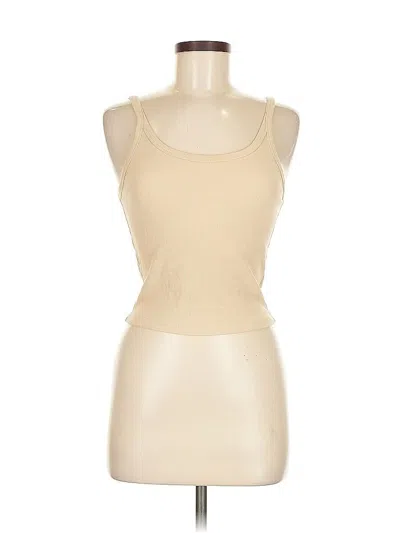 Pre-owned Unbranded Tank Top Ivory Strapless Neckline Tops In White