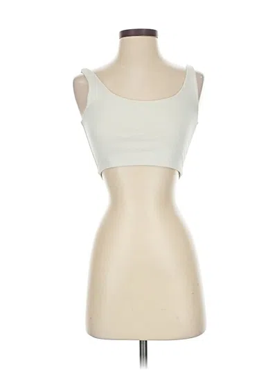 Pre-owned Unbranded Tank Top Ivory Strapless Neckline Tops In White